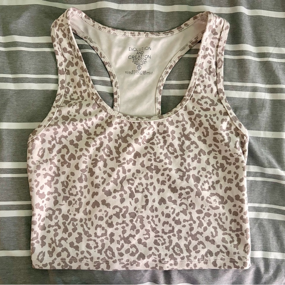 Evolution and Creation Pink Leopard Print Tank Top M‎
